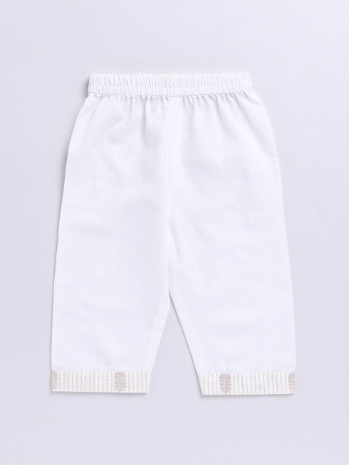 Girl's' Cream Ethnic Combo Set